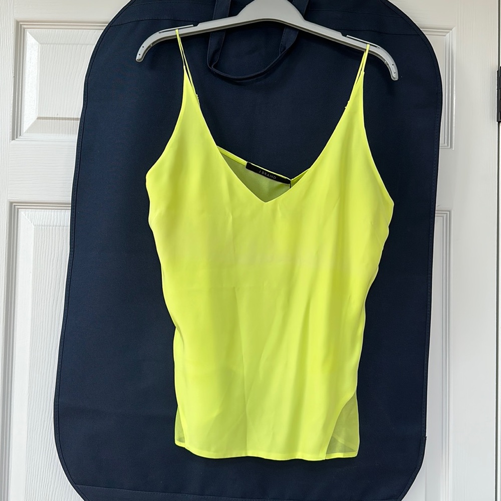J BRAND Silk Camisole Forsythia color. Size L. NWT.